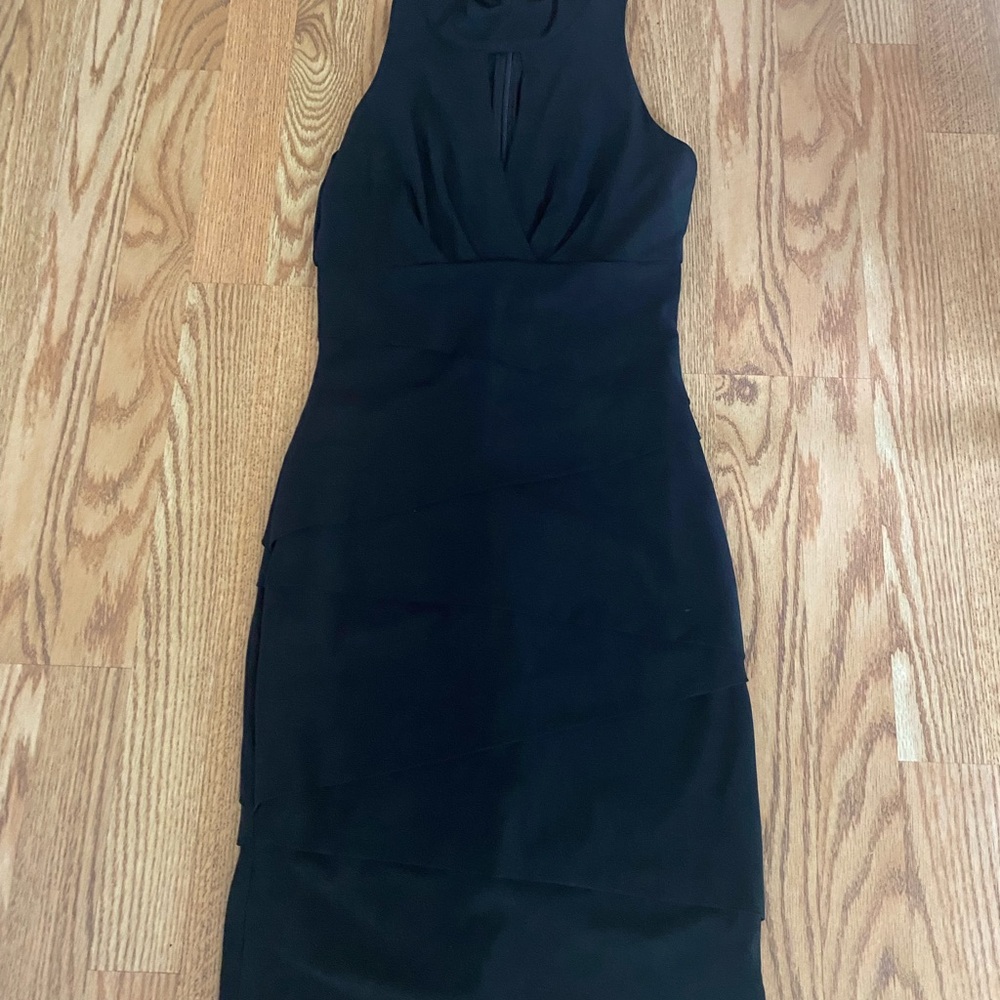 Elegant Black Sleeveless Dress - Picture 4 of 7
